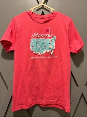 Masters pink youth large Short Sleeve Graphic Golf Tee